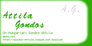 attila gondos business card